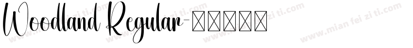 Woodland Regular字体转换